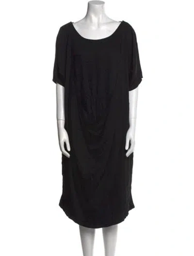 Pre-owned Shaina Mote Scoop Neck Knee-length Dress In Black