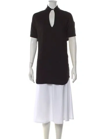 Pre-owned Shaina Mote Short Sleeve Top In Black