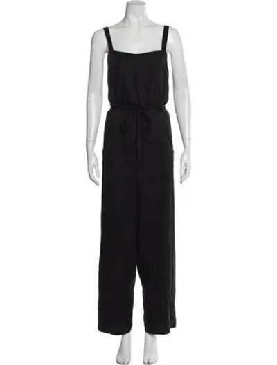 Pre-owned Shaina Mote Square Neckline Jumpsuit In Black