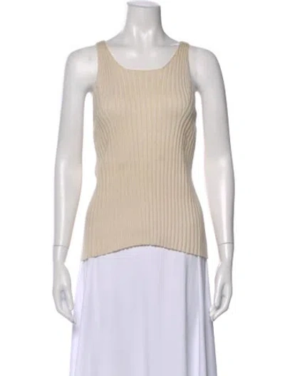Pre-owned Shaina Mote Square Neckline Sleeveless Top In Neutral