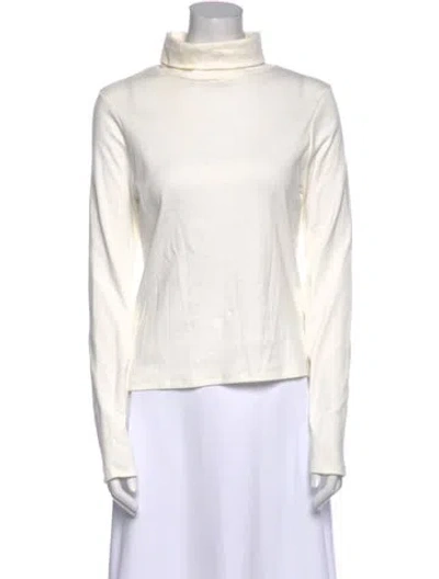 Pre-owned Shaina Mote Turtleneck Long Sleeve Top In Neutral