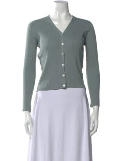 Pre-owned Shaina Mote V-neck Sweater In Green