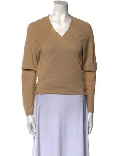 Pre-owned Shaina Mote V-neck Sweater In Neutral