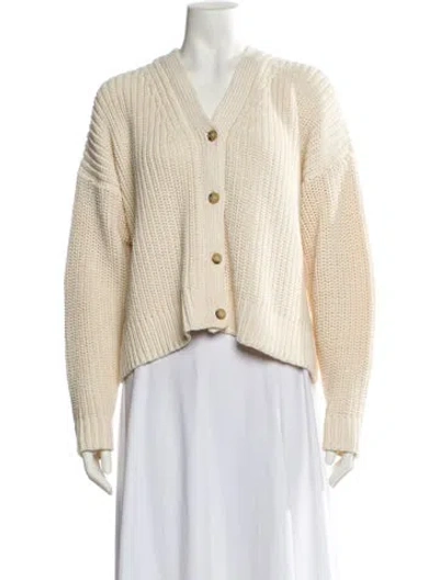 Pre-owned Shaina Mote V-neck Sweater In Neutral