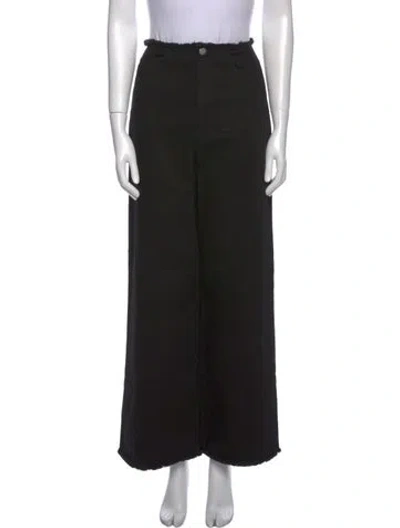 Pre-owned Shaina Mote Wide Leg Pants In Black