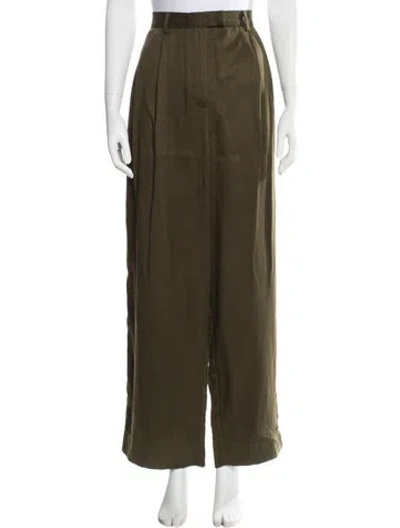 Pre-owned Shaina Mote Wide Leg Pants In Green