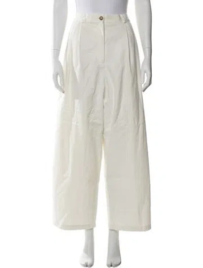 Pre-owned Shaina Mote Wide Leg Pants In White