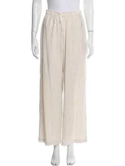 Pre-owned Shaina Mote Wide Leg Pants In White