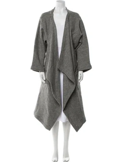 Pre-owned Shaina Mote Wool Coat In Gray