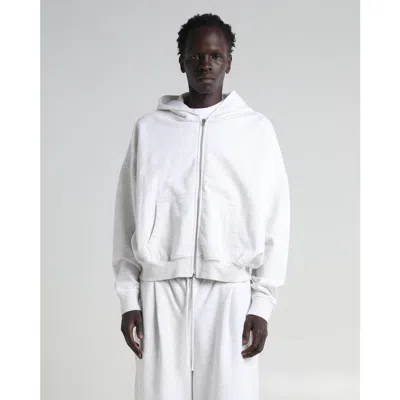Shaka Wear Cropped Zip Hoodie In White