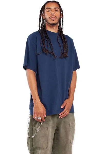 Shaka Wear Garment-dyed Crewneck T-shirt In Blue