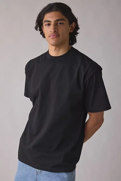Shaka Wear Garment Dyed Reverse Seam Tee In Black, Men's At Urban Outfitters
