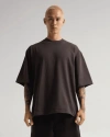 Shaka Wear Heavyweight Oversize Tee In Off Black