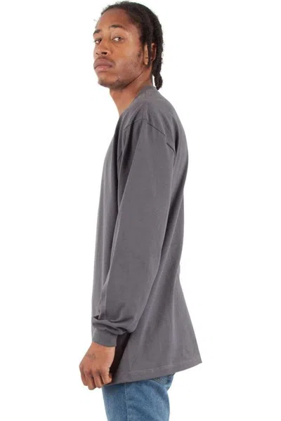 Shaka Wear Max Heavyweight Long Sleeve T-shirt In Gray