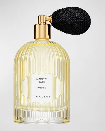 Shalini Parfum Amorem Rose Parfum In Byzantine Glass Flacon W/ Black Bulb Atomizer, 3.4 Oz.