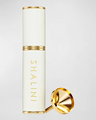 Shalini Parfum White Lacquer And Gold Plated Travel Spray, 0.4 Oz./ 12.5 ml In Multi