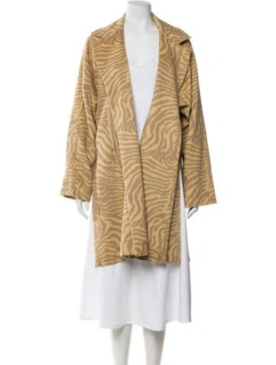 Pre-owned Shamask Animal Print Coat In Neutral
