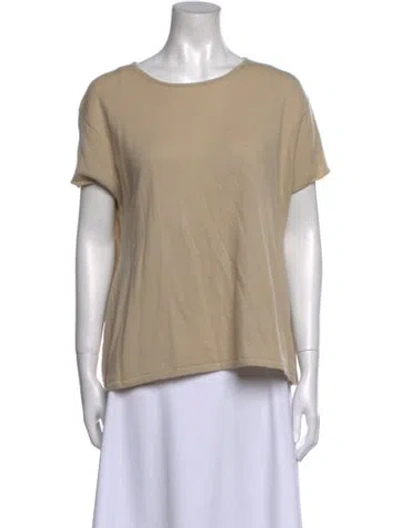 Pre-owned Shamask Cashmere Bateau Neckline Sweater In Neutral