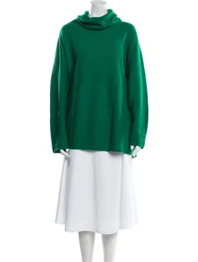 Pre-owned Shamask Cashmere Turtleneck Sweater In Green