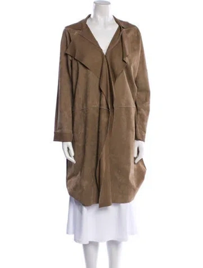 Pre-owned Shamask Leather Coat In Brown