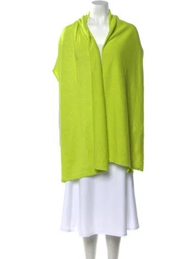 Pre-owned Shamask Linen Cowl Neck Sweater In Green