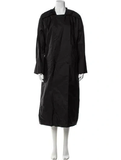 Pre-owned Shamask Nylon Trench Coat In Black