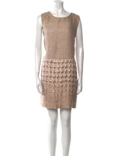 Pre-owned Shamask Scoop Neck Mini Dress