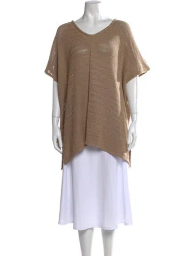 Pre-owned Shamask Scoop Neck Sweater In Neutral