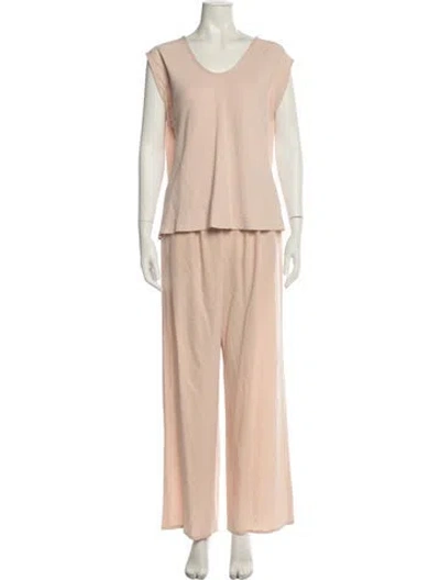Pre-owned Shamask Silk Pant Set In Pink