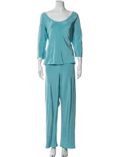 Pre-owned Shamask Silk Set In Blue