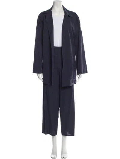 Pre-owned Shamask Striped Pant Set In Blue