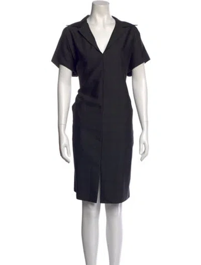 Pre-owned Shamask Wool Knee-length Dress In Black
