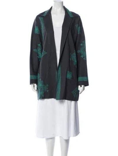 Pre-owned Shamask Wool Patterned Coat In Multi