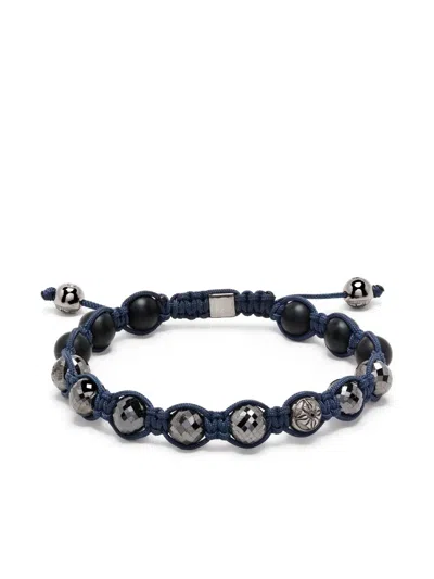 Shamballa Jewels Bead-detail Braided Bracelet In Blue