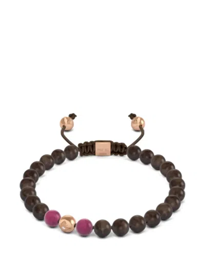 Shamballa Jewels Beaded Ruby And Diamond Bracelet In Brown