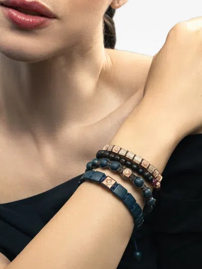 Shamballa Jewels Braided Diamond Bracelet In Blue
