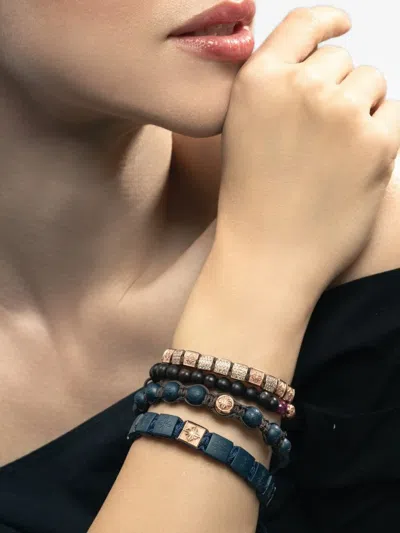 Shamballa Jewels Matte Diamond Bracelet In Blue
