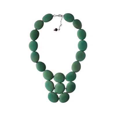 Shamuk Women's Green Tagua Necklace Turquoise