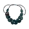 Shamuk Women's Tagua And Coconut Necklace Green