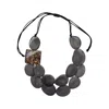 Shamuk Women's Tagua And Coconut Necklace Grey