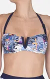 Shan Bandeau Bikini Top In Print In Multi
