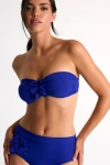 Shan Bandeau Bikini Top With Petals Details In Blue
