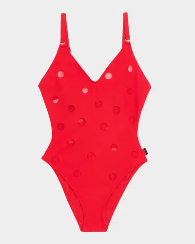 Shan Billy Rose One-piece Swimsuit In Red