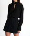Shan Bow-tie Neck Silk Blouse In Caviar In Black