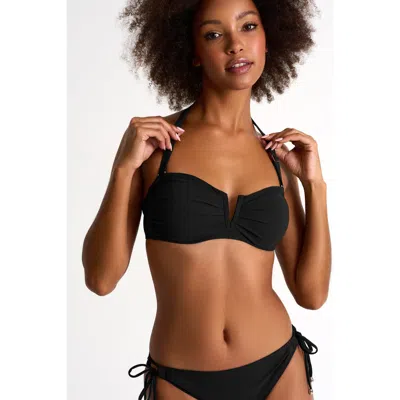 Shan Classic Bandeau Bikini Top In Black