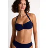 Shan Classic Bandeau Bikini Top In Blue