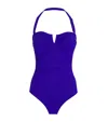 Shan Classic Bandeau One-piece Swimsuit In Blue