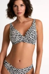 Shan Classic Bralette Bikini Top In Animal Print