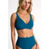 Shan Classic Bralette Bikini Top In Blue