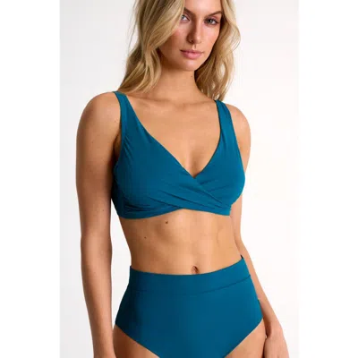 Shan Classic Bralette Bikini Top In Blue